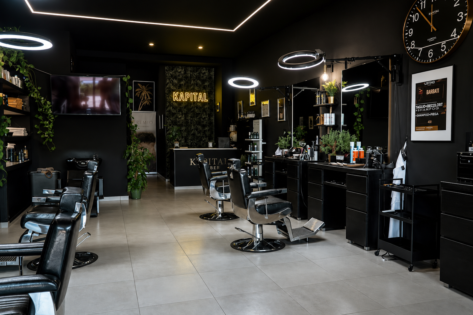 Interno di Kapital Barberia Sartoriale